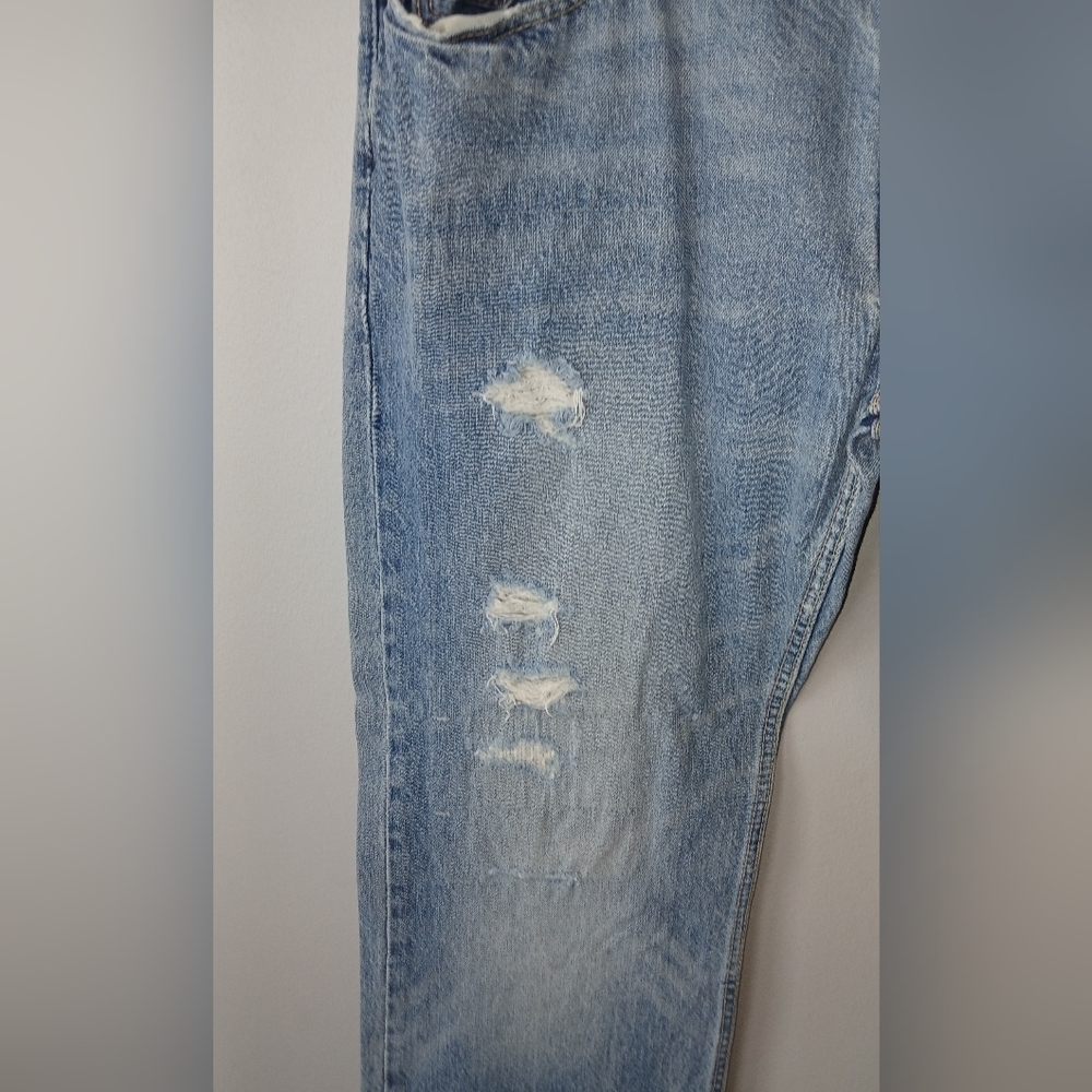 American Eagle Lowrise Bootcut Distressed Denim Jeans Mens 38×32 - Picture 4 of 9